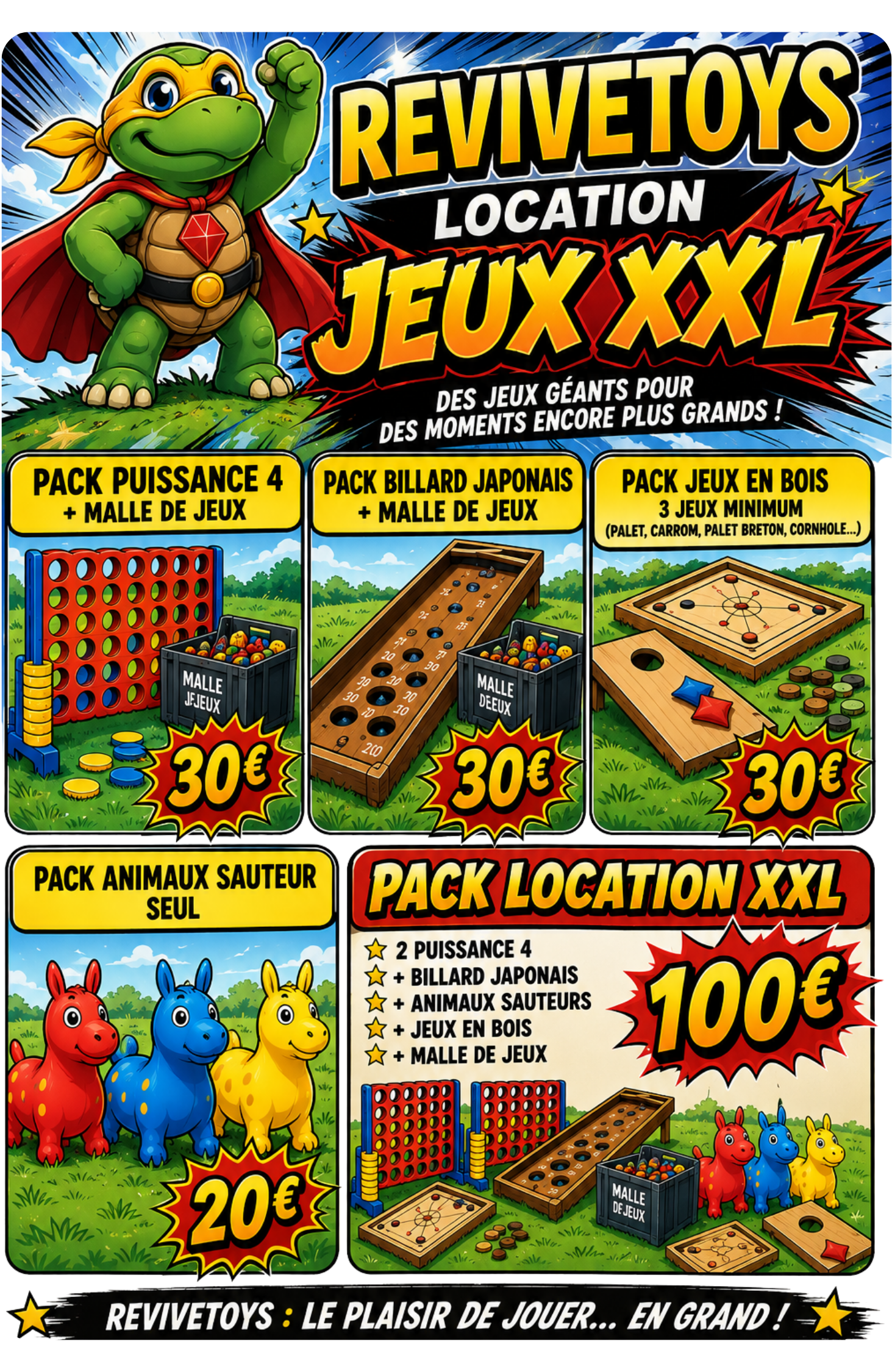 Affiche Location Jeux XXL Revivetoys